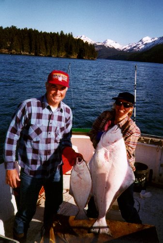 Ray and Elna and halibut friends