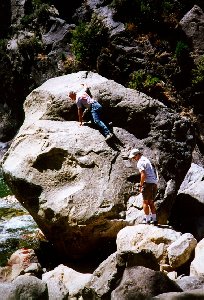 Climbing the rock